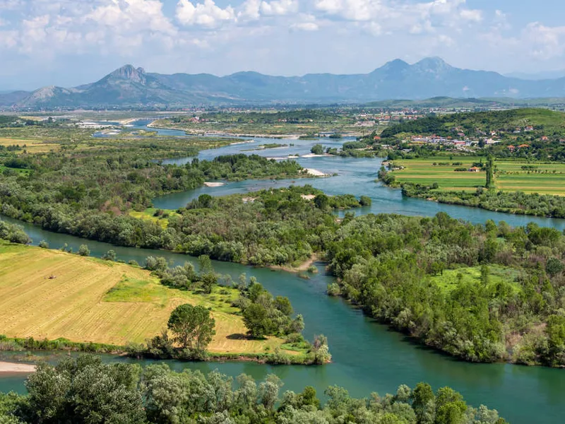 Lush green landscape of northern Albania