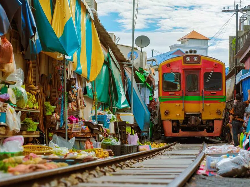 Maeklong Railway Market