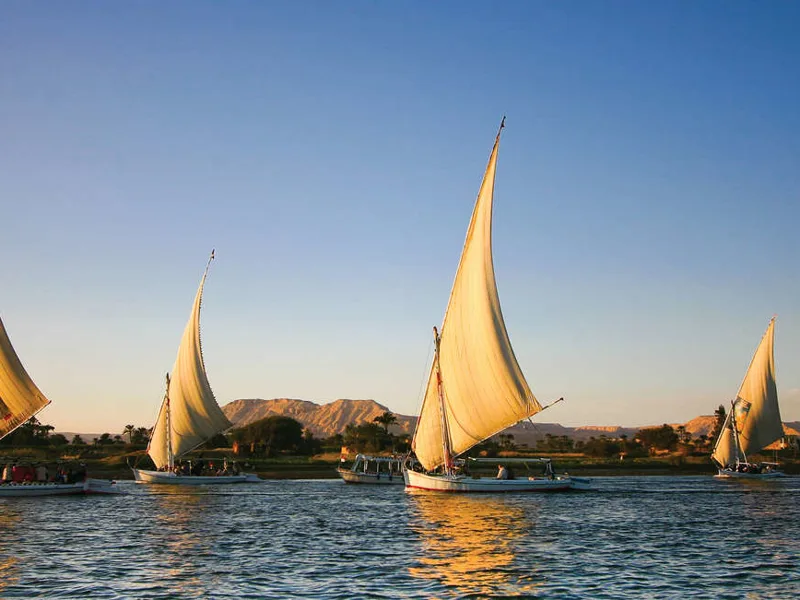 Traditional boats on The Nile