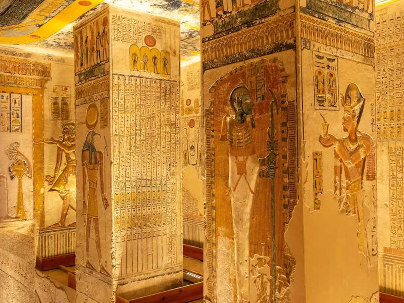 Tomb of pharaohs Rameses V and VI in Valley of the Kings, Luxor