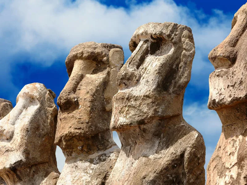 Moai heads
