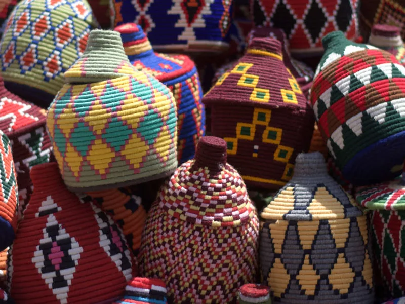 Woven baskets, Marrakech market