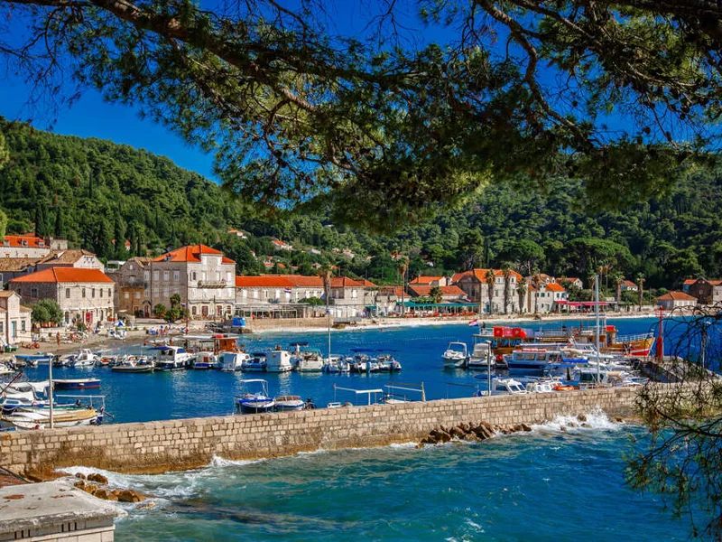 View of Lopud harbour