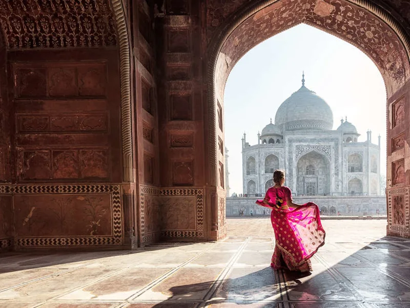 A window on the Taj Mahal