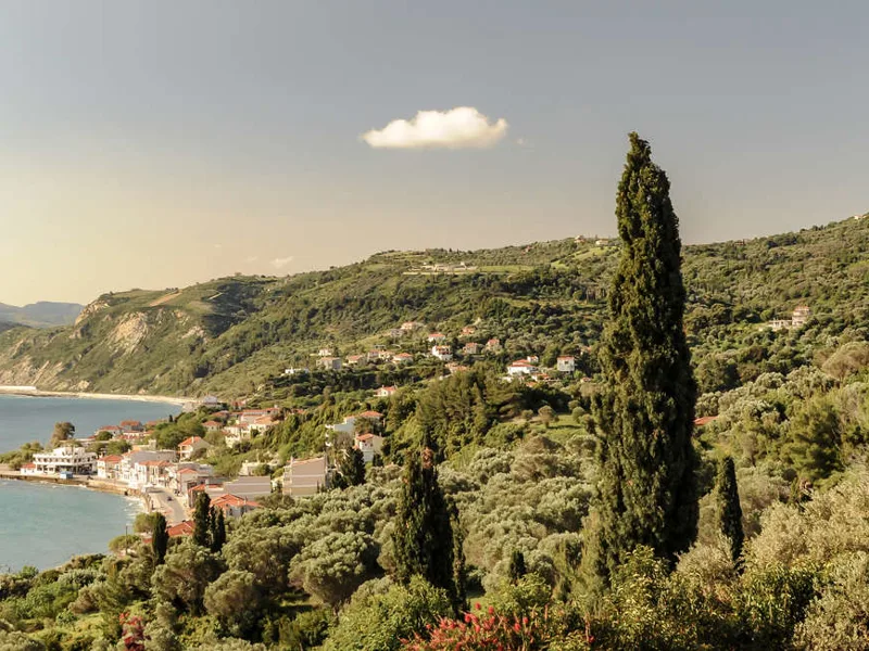 Green hills of Evia Island