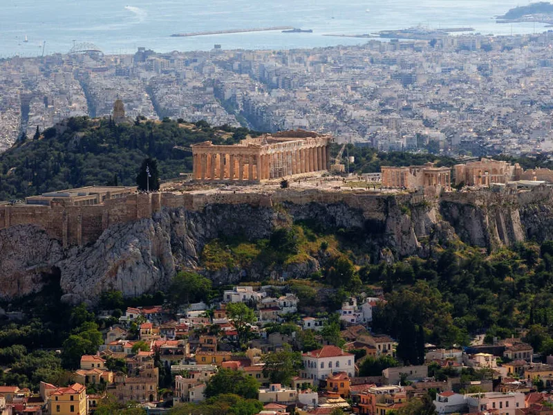 The mighty ruins of the Acropolis in Athens