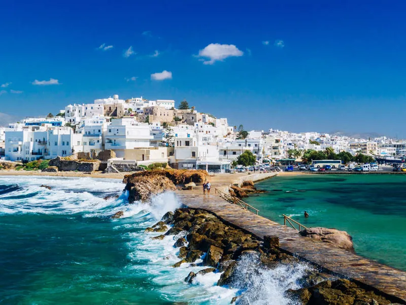 See white-washed coastal towns, Naxos