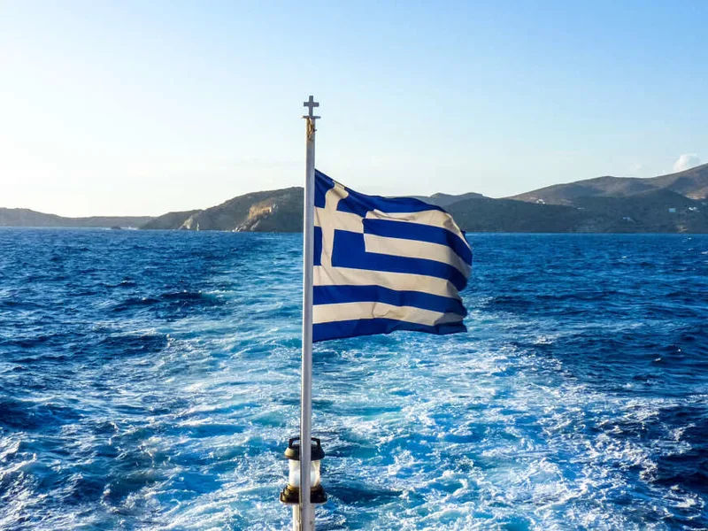 Greek ferry between the islands