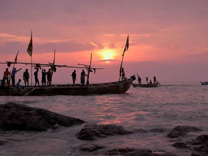 Boat on the Gulf of Guinea