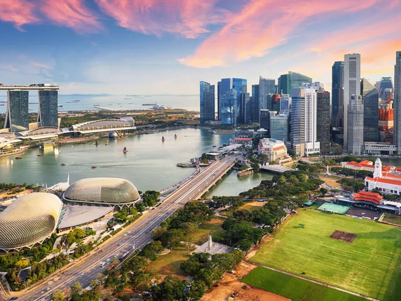 Singapore at sunset