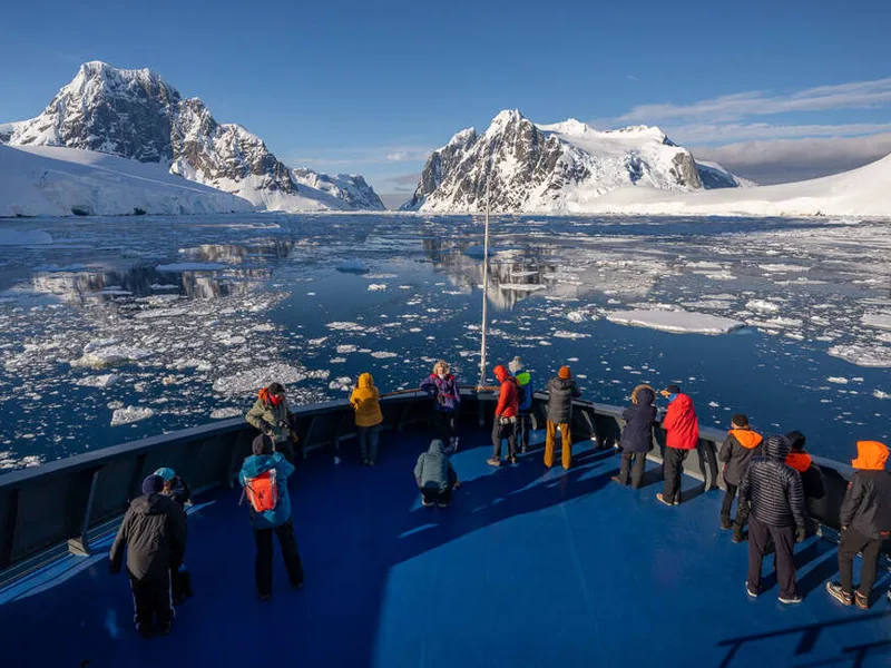 On the deck of the Magellan Explorer