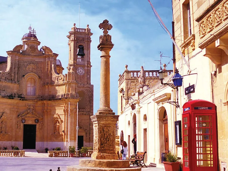 Red phone box on Gozo island