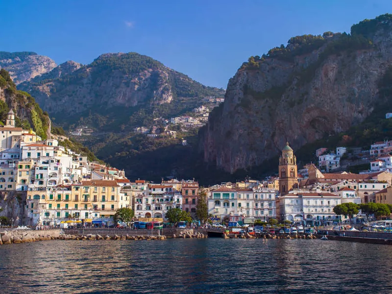 Amalfi viewed from a ferry