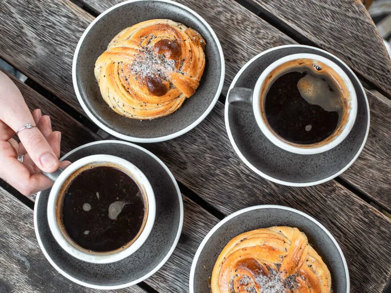 Cardamon buns and coffee, Swedish Fika
