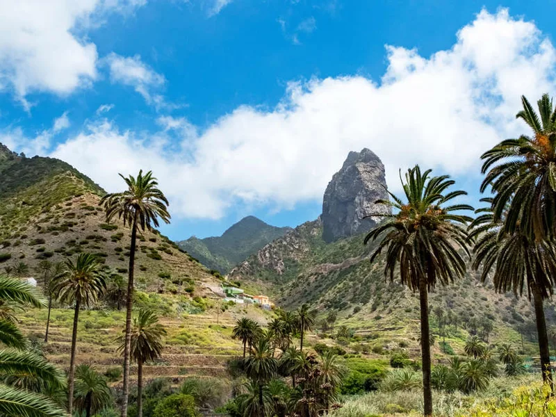 View to Roque Cano over the valley of Vallehermoso