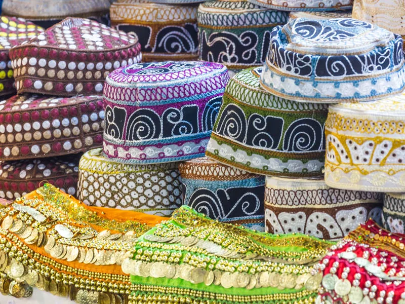 Traditional hats, Mutrah Souq