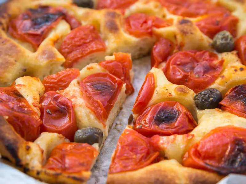 Bari's traditional focaccia