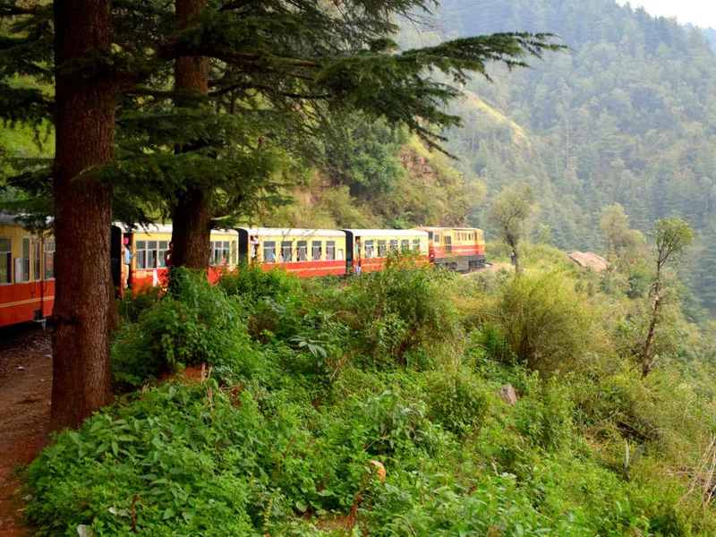 The toy train on its way to Shimla