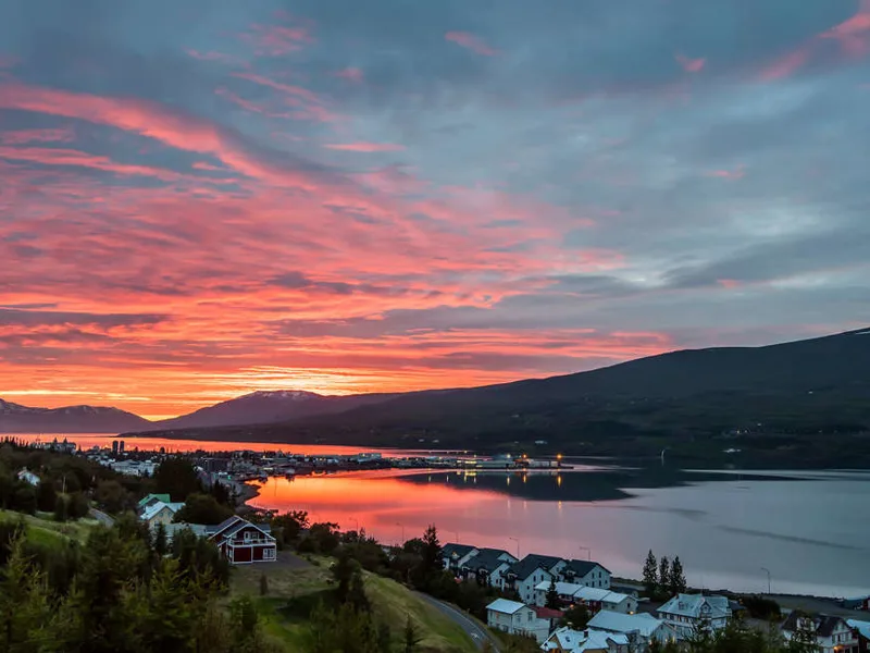 Sunset at Akureyri