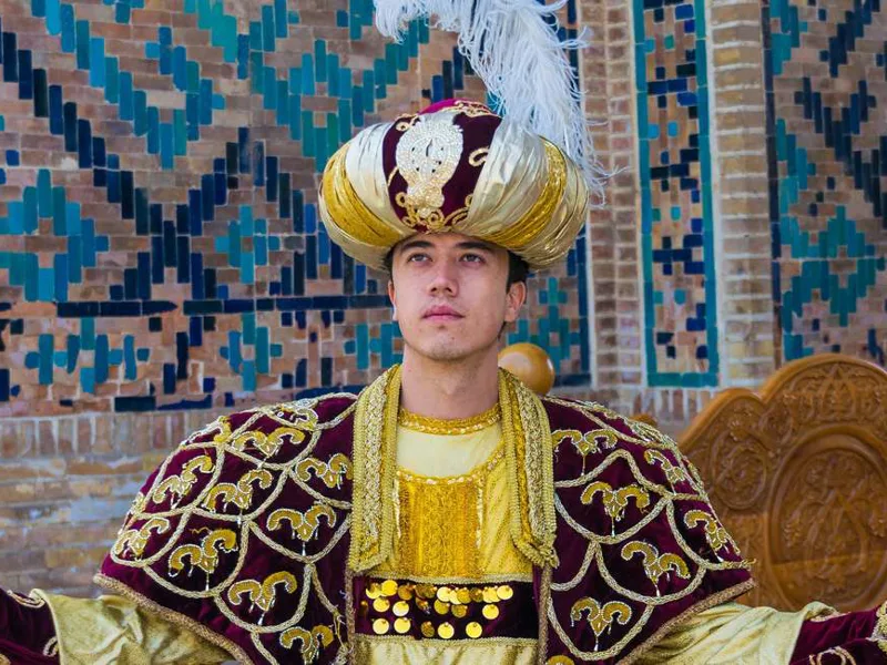 Local in traditional dress