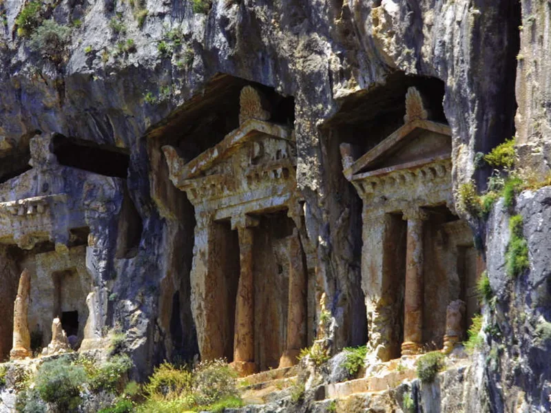 Lycian rock tombs at Caunos