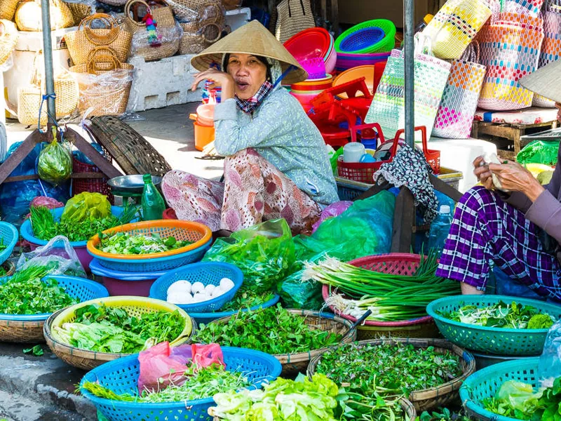 Locals at the market, Vietnam