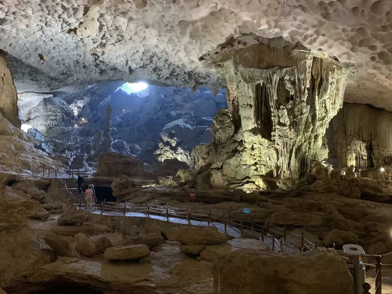 In a cave in Halong Bay - Photo taken by Gregory Praud