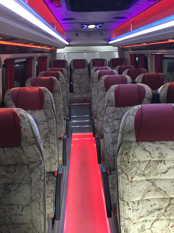 Typically seating plan of our Romanian mini buses