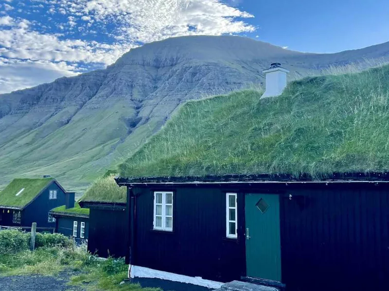 Traditional turf roof houses
