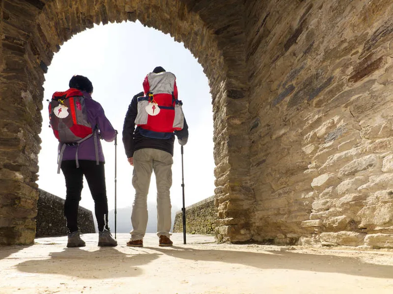 Pilgrims on the Camino de Santiago