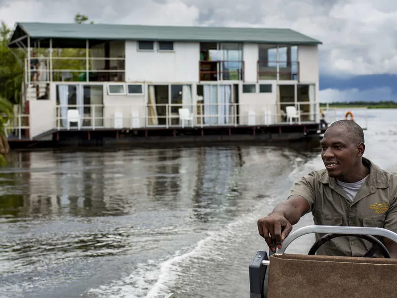 Launch boat, Okavango River