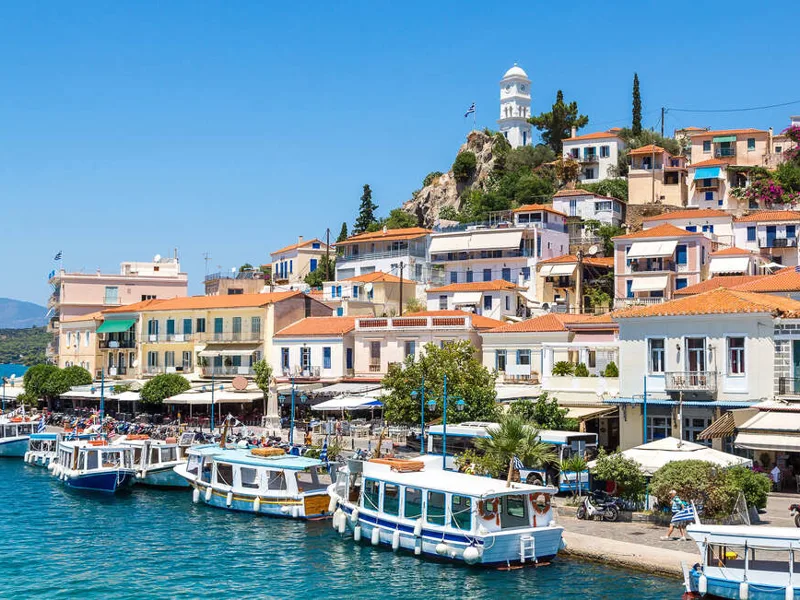 Poros island water front