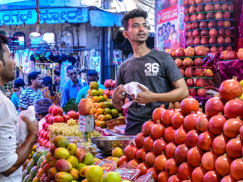 Fruit stall, Kochi market