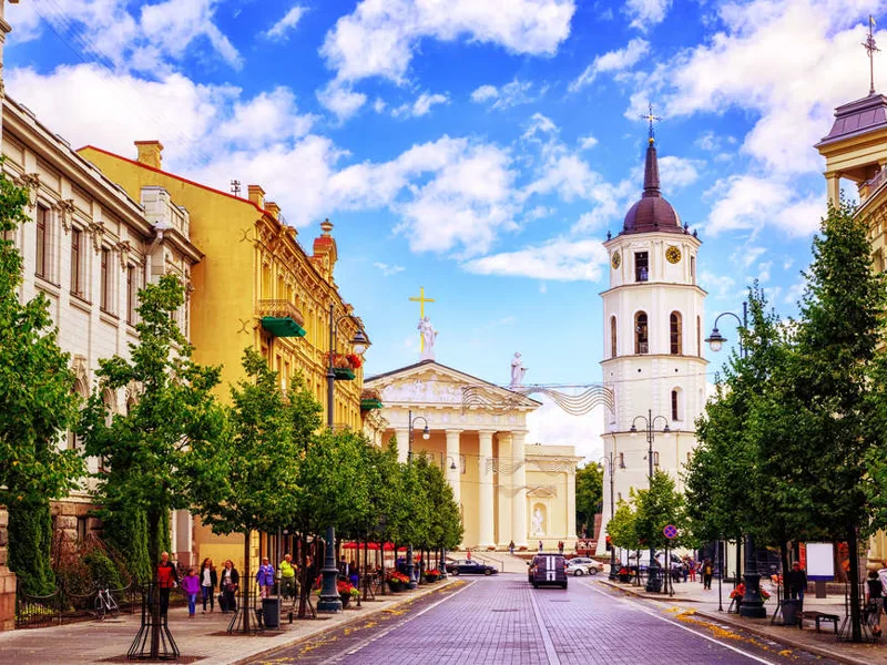 Street in Vilnius, Lithuania