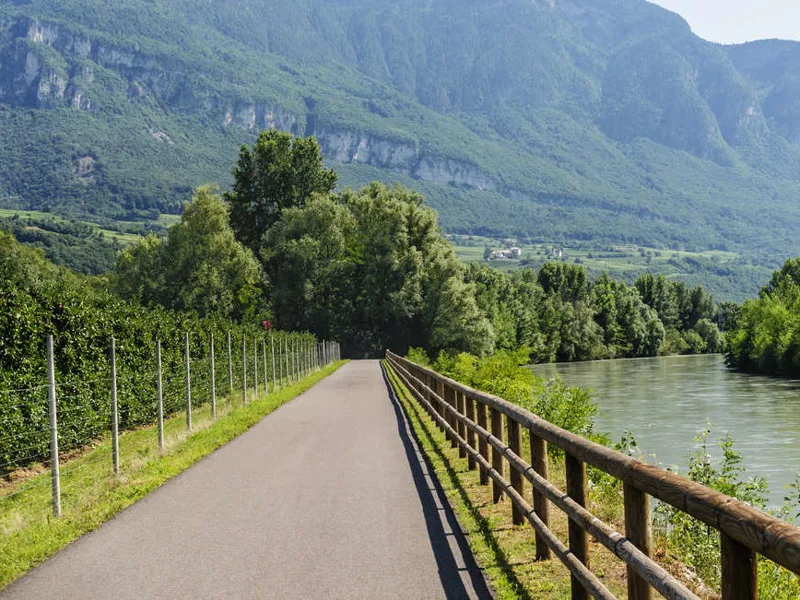 Cycle lane of the Adige valley
