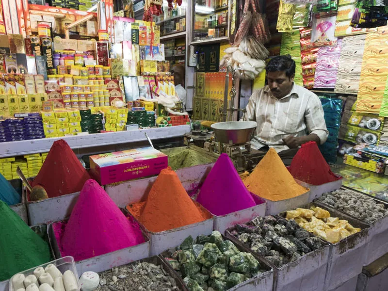 Indian spices at the market