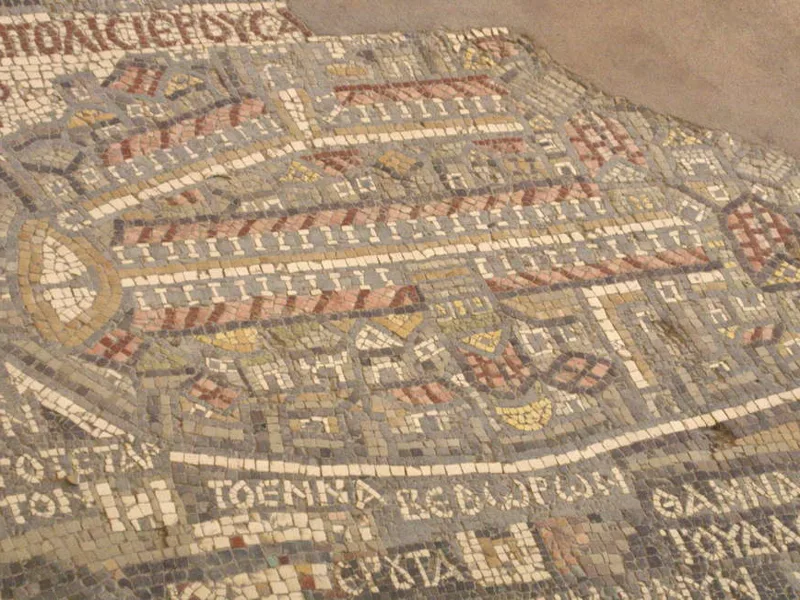 Mosaic in the greek Orthodox Basilica of Saint George of Madaba