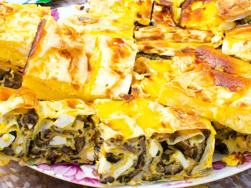 Refueling on Placinta - traditional Romanian food