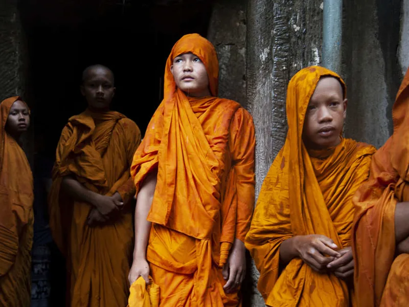 Young Buddhist monks
